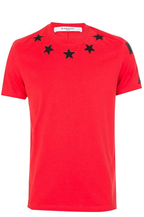 t shirt givenchy etoile rouge|Givenchy paris tees.